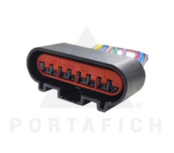 PORTAFICH CONECTOR 8 VIAS INYECCION ELECTRONICA FORD FUSION LADO PASAJERO PUERTA DELANTERA