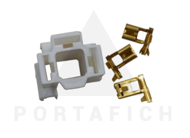 PORTAFICH CONECTOR 3 VIAS FARO ESTANDAR C/TERMINAL