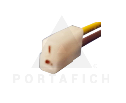 PORTAFICH CONECTOR 2 VIAS EN T MACHO C/TERMINAL 2.8