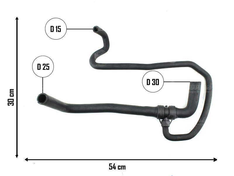 CAUPLAS MANGUERA RADIADOR INFERIOR FORD FIESTA I OEM:96FB18K359BK =YACO 2138
