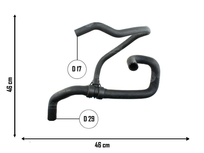 CAUPLAS MANGUERA RADIADOR INFERIOR RENAULT LOGAN I DUSTER SANDERO I STEPWAY =YACO 3761/4268