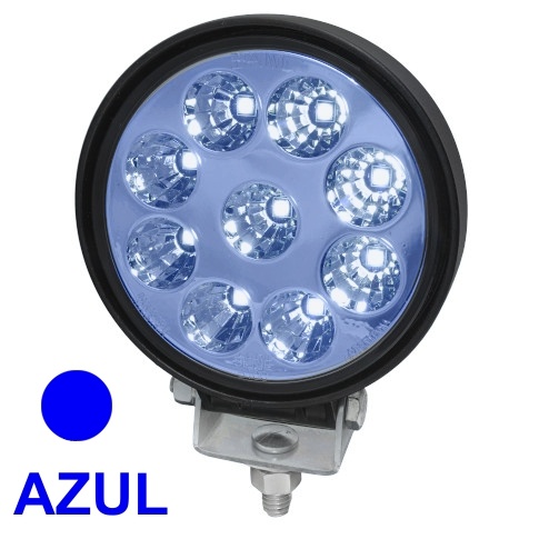 BAIML REFLECTOR REDONDO 9 LEDS 45W BIVOLTAJE 12/24V ILUMINACION LARGA DISTANCIA LUZ AZUL