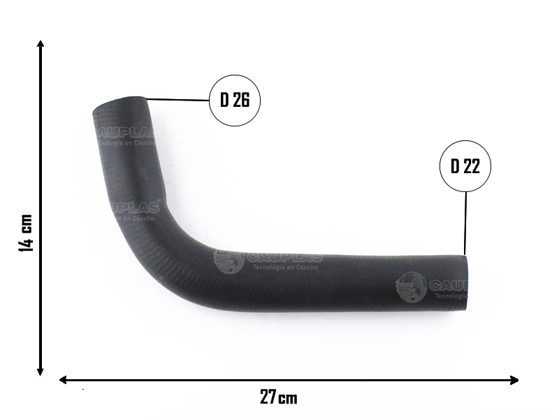 CAUPLAS MANGUERA RAD SUPERIOR FORD FALCON OEM:87DR8260A =YACO 254