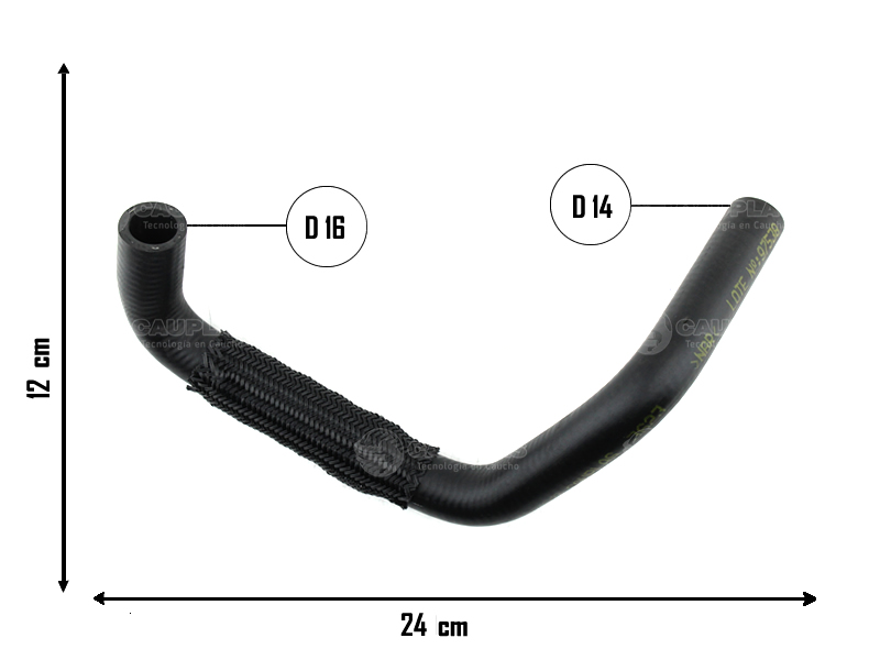 CAUPLAS MANGUERA DEPOSITO DE ACEITE A BOMBA DIRECC HIDR  FORD ESCORT