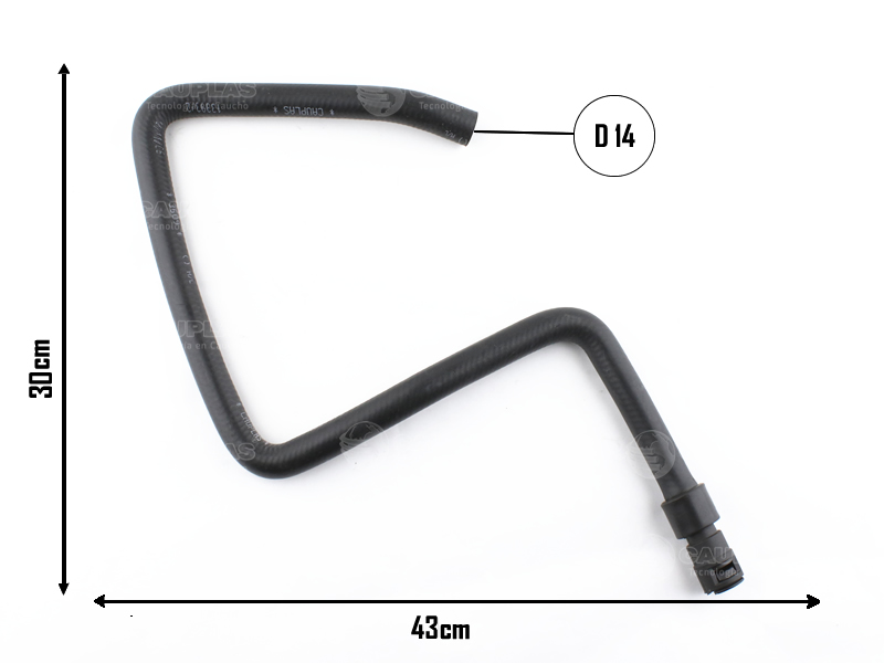 CAUPLAS MANGUERA CALEFACCION SALIDA F100 F4000 OEM:F81H18C266MA