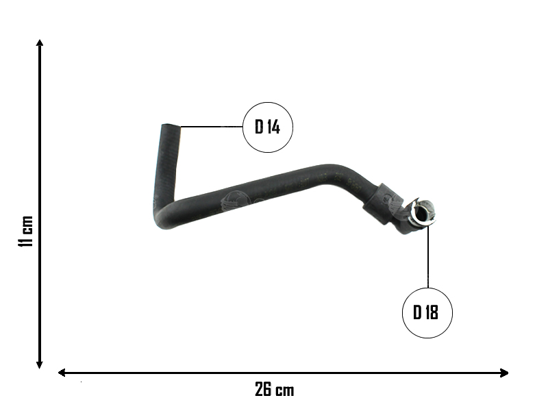 CAUPLAS MANGUERA CALEFACTOR SALIDA F100 F250 F350 F4000 =YACO 4009