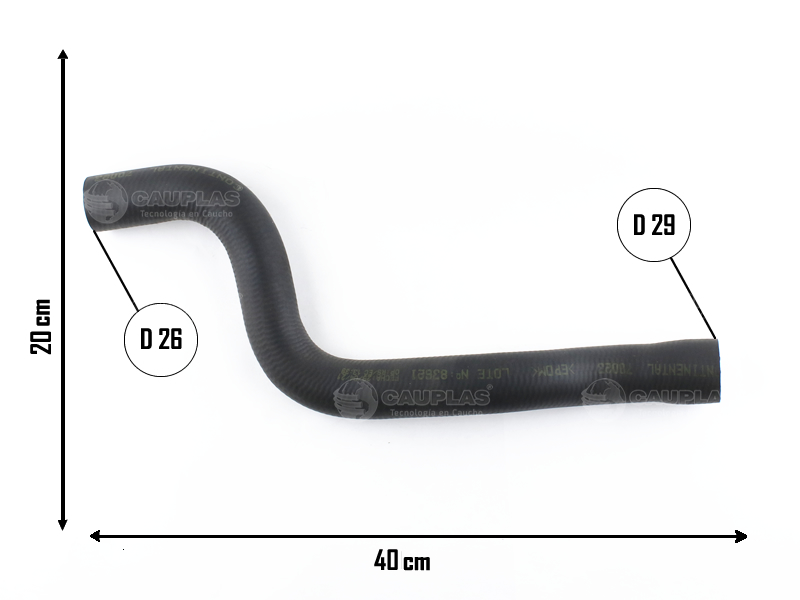 CAUPLAS MANGUERA RADIADOR SUPERIOR ECOSPORT I OEM:2N158B274AB =YACO 2641