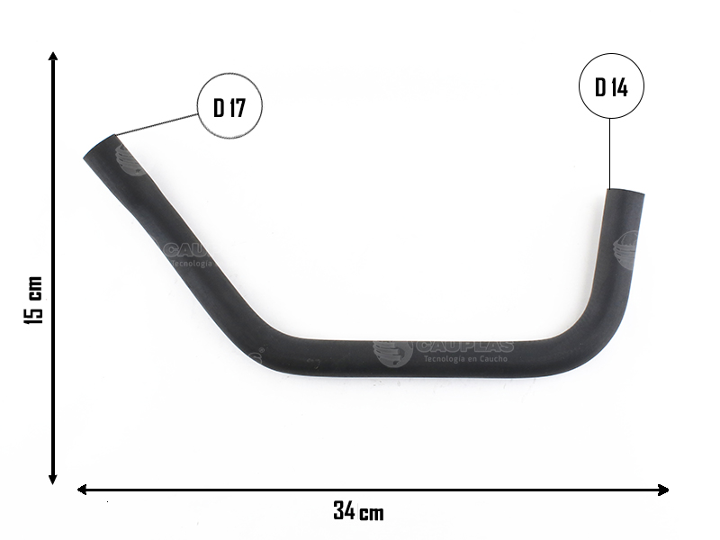 CAUPLAS MANGUERA VASO DE EXPAN A RADIADOR FIESTA II ECOSPORT I =YACO 3279