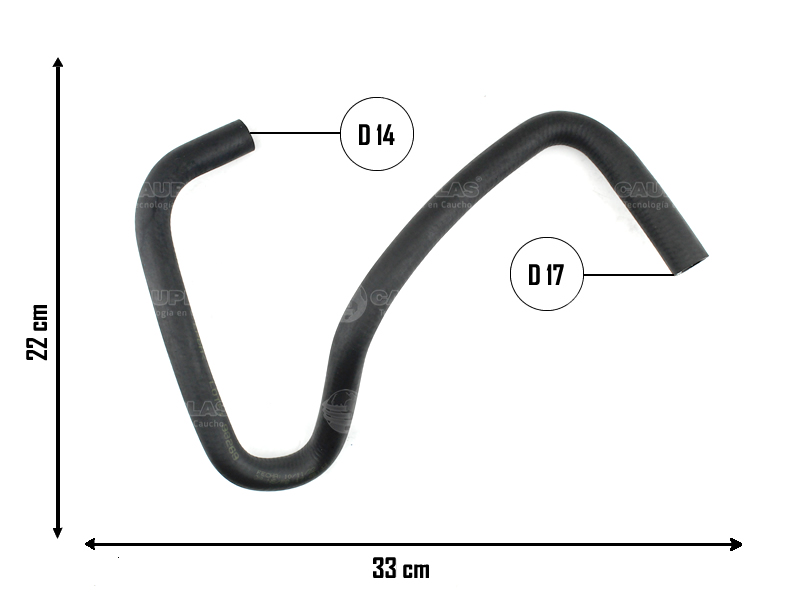 CAUPLAS MANGUERA CALEFACTOR SALIDA FOCUS I =YACO 3589