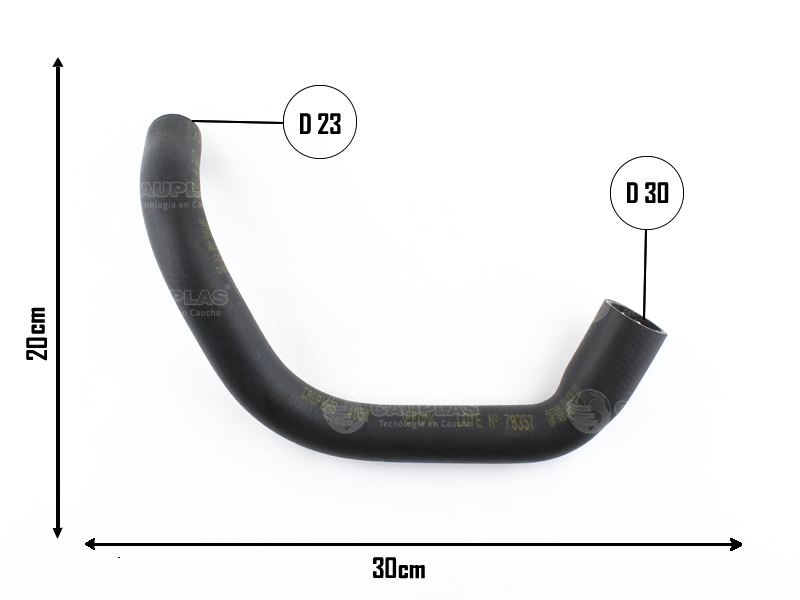 CAUPLAS MANGUERA RADIADOR INFERIOR FORD FIESTA OEM: 89FB8286AD =YACO 2141