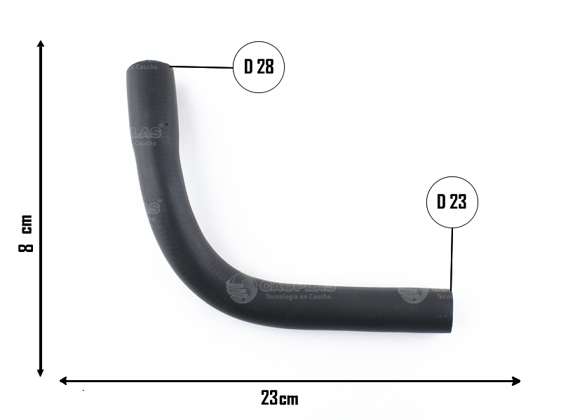 CAUPLAS MANGUERA RADIADOR SUPERIOR FORD FIESTA  =YACO 1805