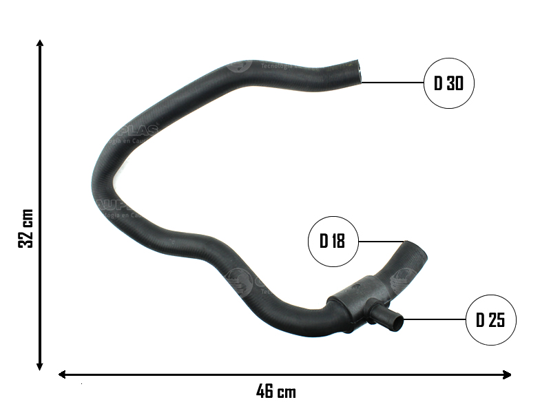CAUPLAS MANGUERA RADIADOR INFERIOR FORD KA I  =YACO 1886