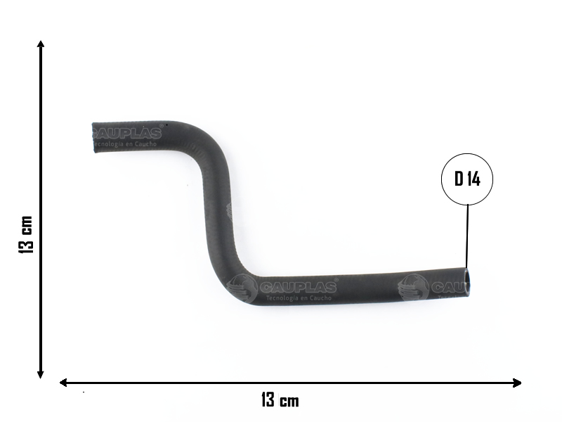 CAUPLAS MANGUERA CALEFACTOR SALIDA FORD KA I FIESTA I =YACO 2134