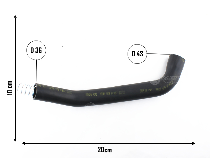 CAUPLAS MANGUERA RADIADOR INFERIOR F100 F400  =YACO 425