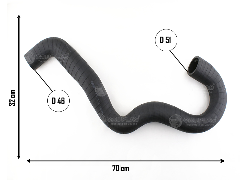 CAUPLAS MANGUERA INTERCOOLER SALIDA RANGER OEM:1l546K769AA F87A6K769AA =YACO 1978