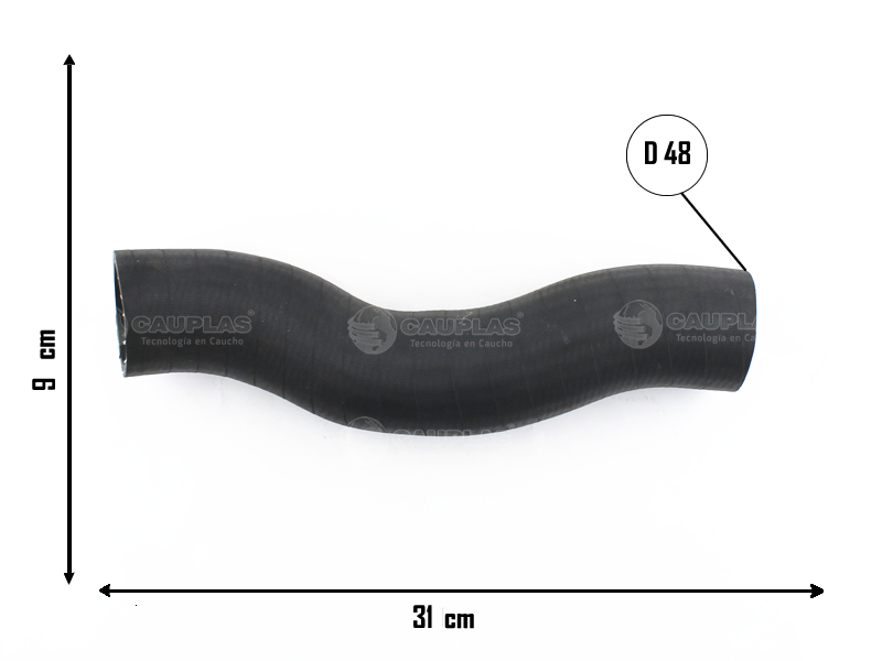 CAUPLAS MANGUERA INTERCOOLER ENTRADA FORD RANGER I  =YACO 2029