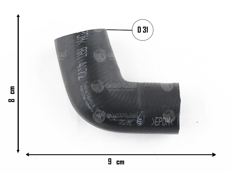 CAUPLAS MANGUERA TAPA CILINDRO A RAD FORD ESCORT OEM:84AU8A567B =YACO 286