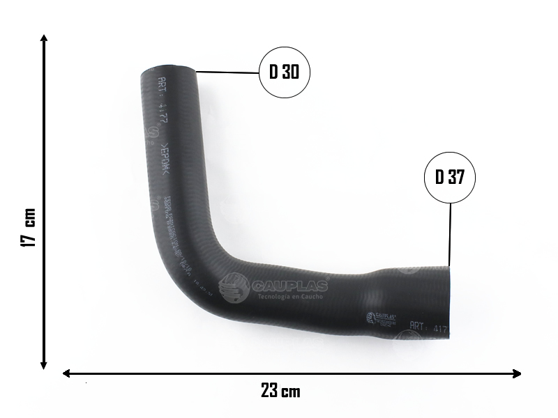 CAUPLAS MANGUERA RADIADOR SUPERIOR FORD TAUNUS  =YACO 772