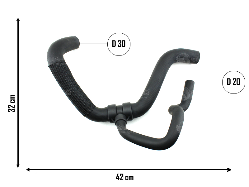 CAUPLAS MANGUERA RADIADOR INFERIOR FORD ESCORT  =YACO 1976