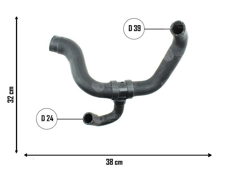 CAUPLAS MANGUERA RADIADOR INFERIOR FORD ESCORT