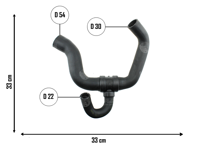 CAUPLAS MANGUERA RADIADOR INFERIOR FORD ESCORT  =YACO 2032/2164