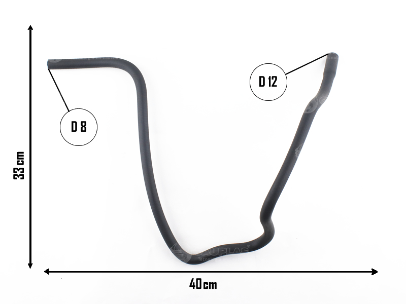CAUPLAS MANGUERA VASO DE EXPAN SUP A RAD FORD KA OEM:97KB8K012AE  AD =YACO 2148