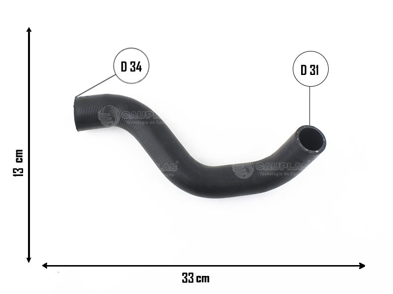 CAUPLAS MANGUERA RADIADOR INFERIOR FORD TRANSIT OEM:95VB8B273CE =YACO 1882/2416