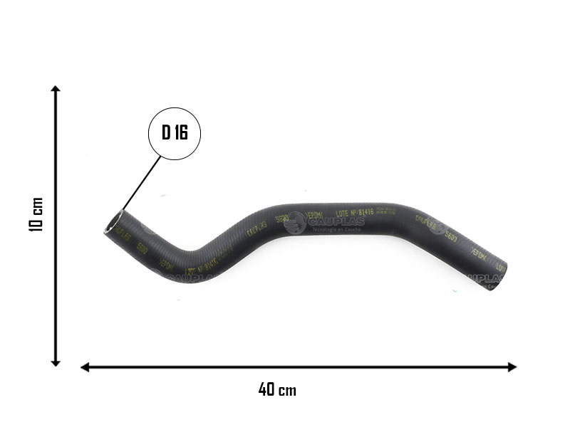 CAUPLAS MANGUERA RADIADOR SUP FIESTA I COURIER  =YACO 3007