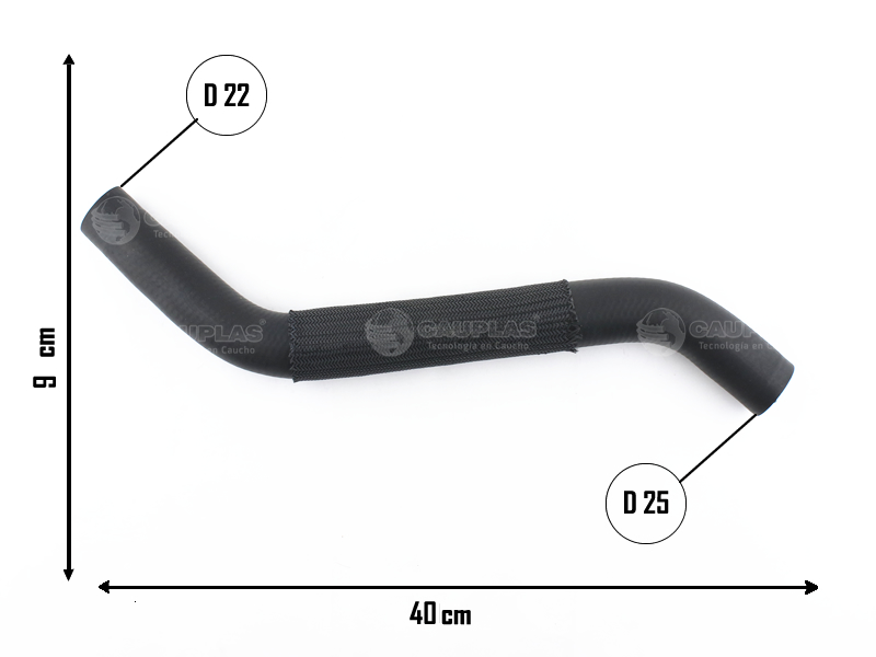 CAUPLAS MANGUERA RADIADOR SUP FORD ECOSPORT I FIESTA II  =YACO 2966