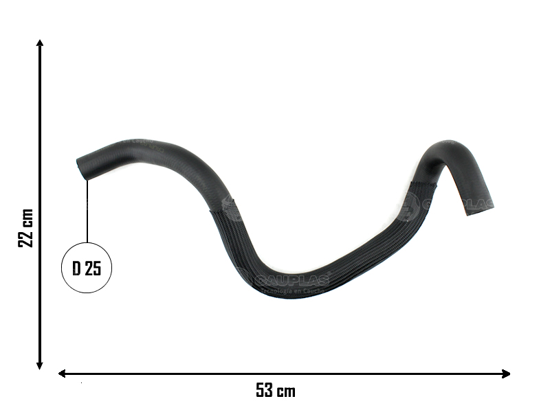 CAUPLAS MANGUERA RADIADOR INFERIOR FORD FIESTA I COURIER =YACO 3386