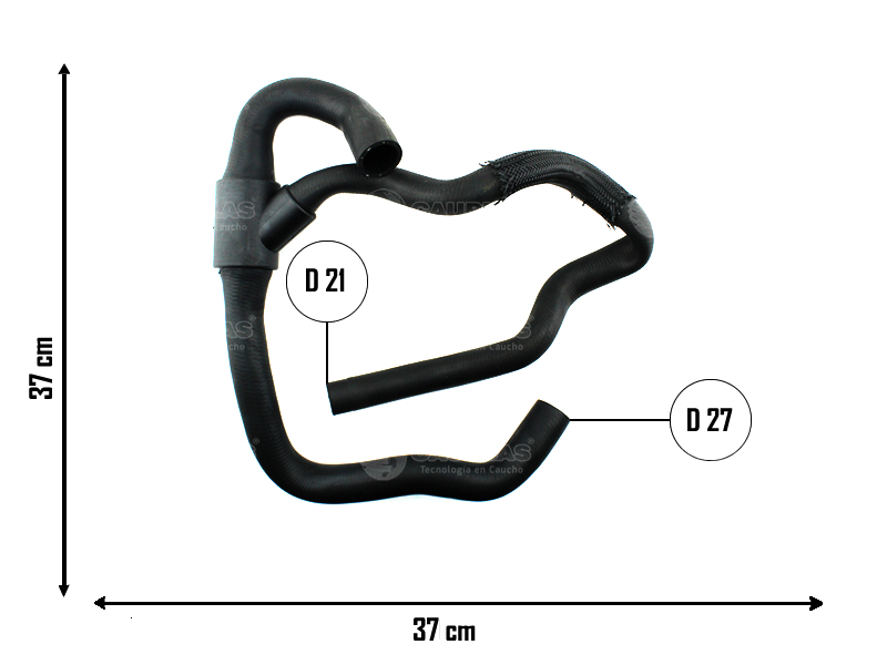 CAUPLAS MANGUERA RADIADOR INFERIOR FORD FOCUS II  =YACO 4126