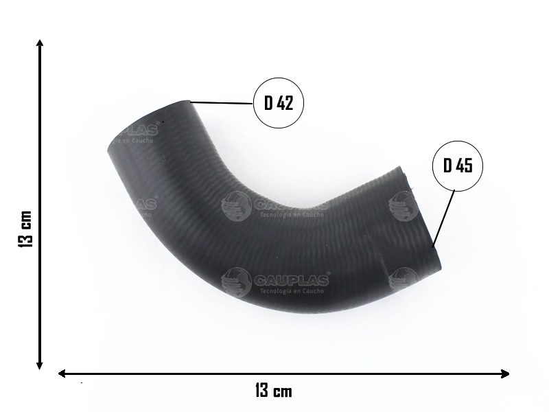 CAUPLAS MANGUERA INTERCOOLER DE ADMISION FORD FOCUS II  =YACO 3884