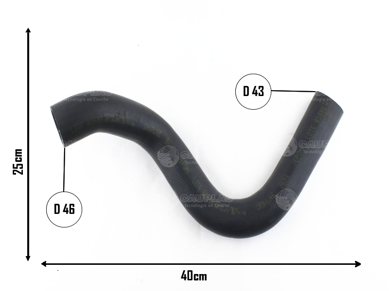 CAUPLAS MANGUERA INTERCOOLER A ADMISION FORD FOCUS II  =YACO 3879