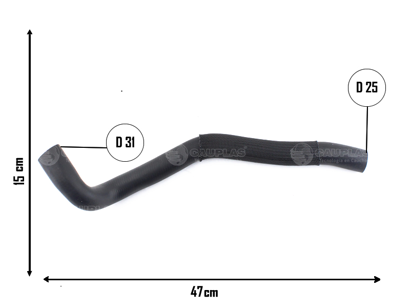CAUPLAS MANGUERA RADIADOR SUPERIOR FORD FOCUS I  =YACO 3062