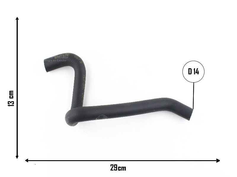 CAUPLAS MANGUERA CALEFACCION SALIDA FORD ECOSPORT I FIESTA I COURIER  =YACO 3008