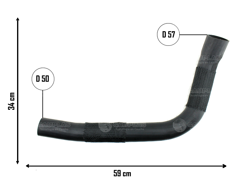 CAUPLAS MANGUERA RADIADOR INFERIOR FORD 1832 OEM:6C458286AD