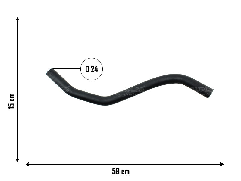 CAUPLAS MANGUERA RADIADOR INFERIOR FORD FIESTA I OEM:1S658B273BA
