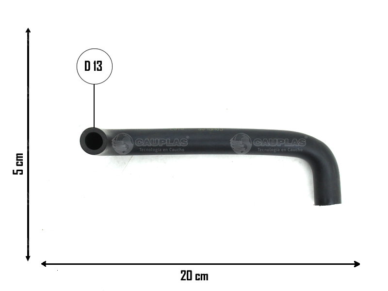 CAUPLAS MANGUERA DE FILTRO DE AIRE A CONECTOR T R5 R9 R11 R19 R21  =YACO 435