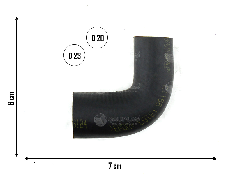 CAUPLAS MANGUERA TERMOSTATO A TUBO RIGIDO RENAULT 21 OEM:7700727246 =YACO 1189