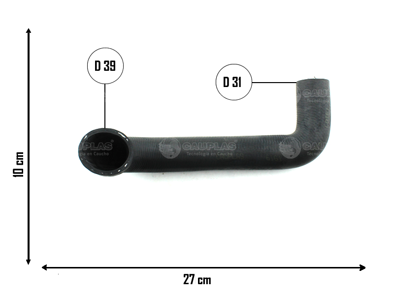 CAUPLAS MANGUERA RADIADOR SUPERIOR RENAULT 12 =YACO 686