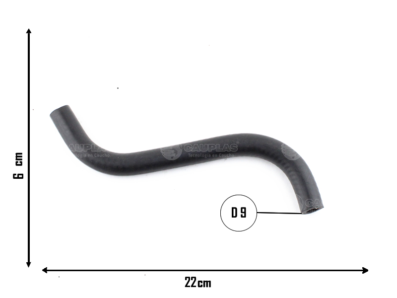 CAUPLAS MANGUERA BOMBA DE AGUA A MULTIPLE DE ADM R18 R12 = YACO 822