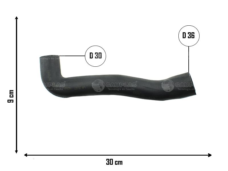 CAUPLAS MANGUERA RADIADOR SUPERIOR RENAULT 18 FUEGO OEM:7702054589 =YACO 136