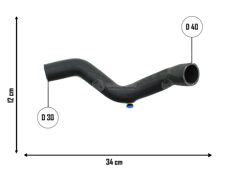 CAUPLAS MANGUERA RADIADOR SUPERIOR  R9 R11  =YACO 1489