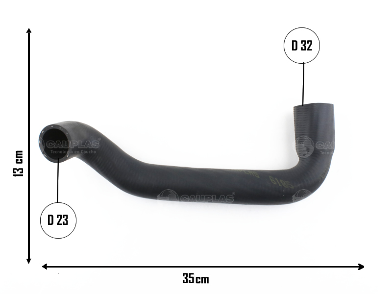 CAUPLAS MANGUERA RADIADOR SUPERIOR RENAULT 12 OEM:7702095058 =YACO 1423