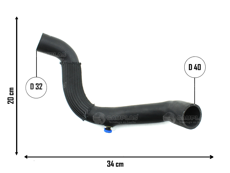 CAUPLAS MANGUERA RADIADOR SUPERIOR RENAULT 19 OEM:7702094843 =YACO 1501