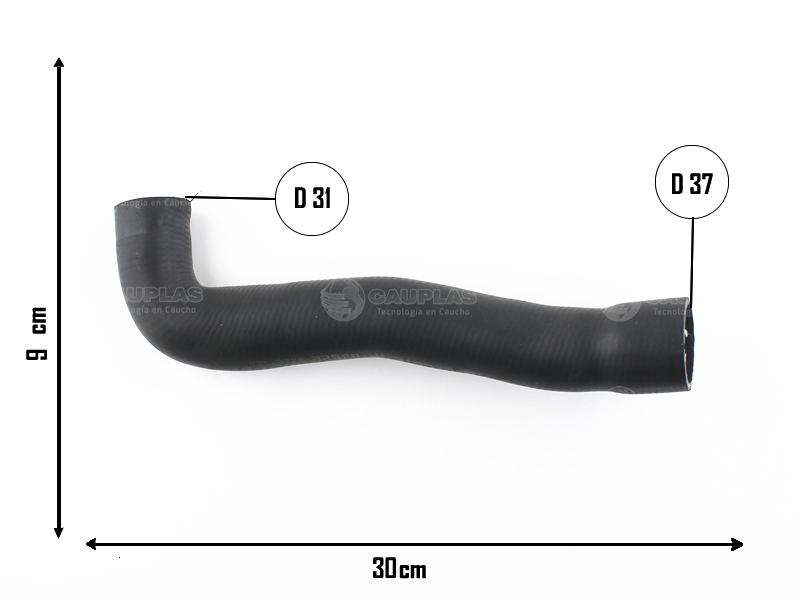 CAUPLAS MANGUERA RADIADOR SUPERIOR RENAULT 18 FUEGO OEM:7702078202 =YACO 1023