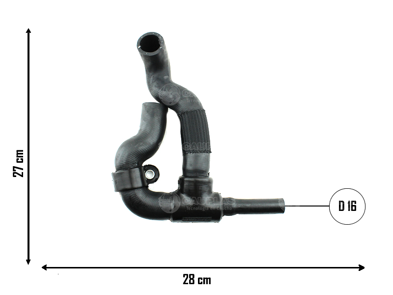 CAUPLAS MANGUERA RADIADOR INFERIOR RENAULT 19 OEM:7700271097 =YACO 2181