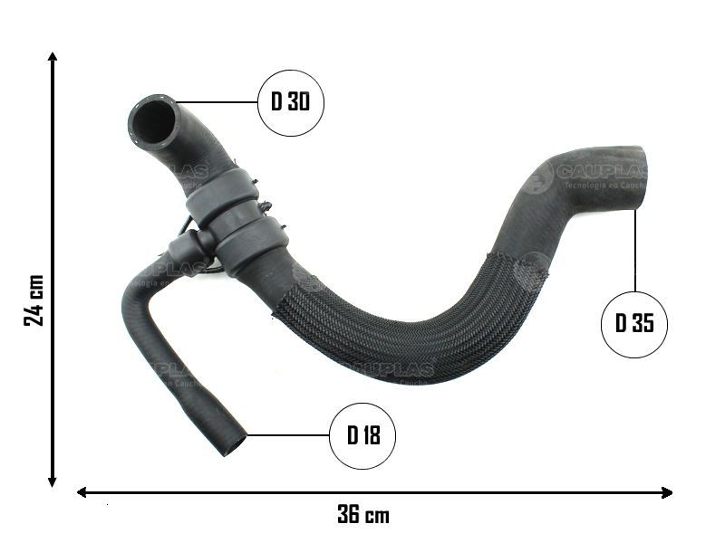 CAUPLAS MANGUERA RADIADOR INFERIOR RENAULT CLIO I EXPRESS OEM:7702224280 =YACO 1769
