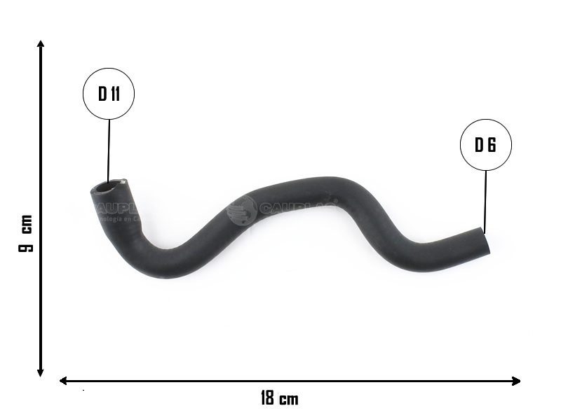 CAUPLAS MANGUERA BOMBA DE AGUA A CARBURADOR R9 R11 = YACO 443