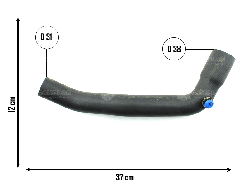 CAUPLAS MANGUERA RADIADOR SUPERIOR R9 R11  =YACO 475